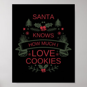 Christmas Cookies Lover Shirt For Comfort Foodies  Poster