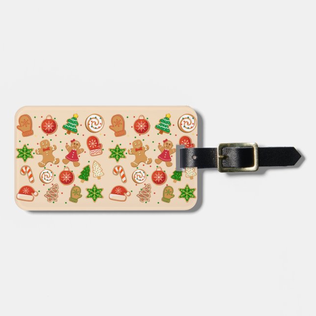   Christmas Cookies Luggage Tag (Front Horizontal)