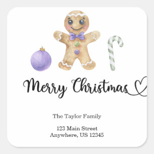 Christmas cookies Merry christmas Square Sticker