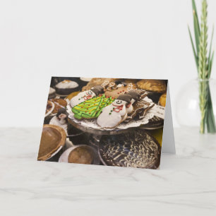 Christmas cookies on display in a New York city Holiday Card