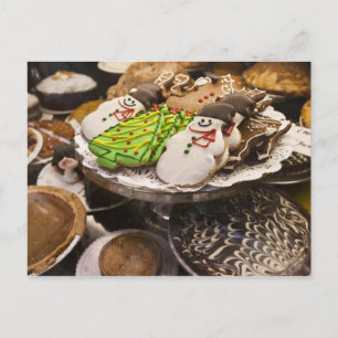 Christmas cookies on display in a New York city Holiday Postcard