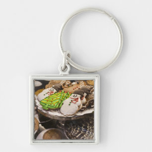 Christmas cookies on display in a New York city Key Ring