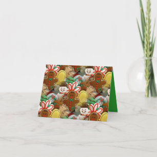 Christmas Cookies Pattern Note Card