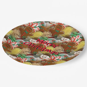 Christmas Cookies Pattern Paper Plate