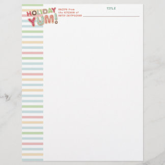 Christmas cookies personalised recipe letterhead