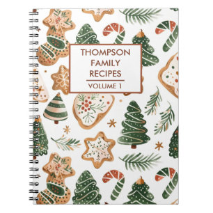 Christmas Cookies Personalised Recipe Notebook