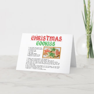 Christmas Cookies Recipe Holiday Card