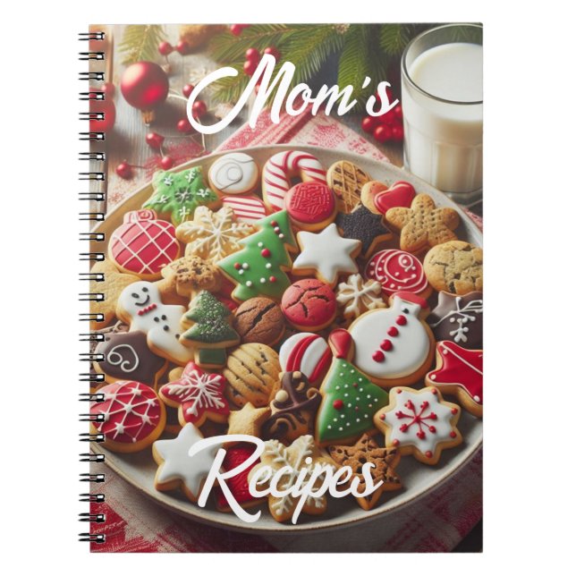 Christmas Cookies Recipes Spiral Photo Notebook (Front)