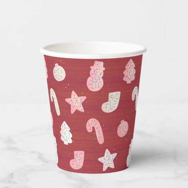 Christmas Cookies Red  Paper Cups (Front)