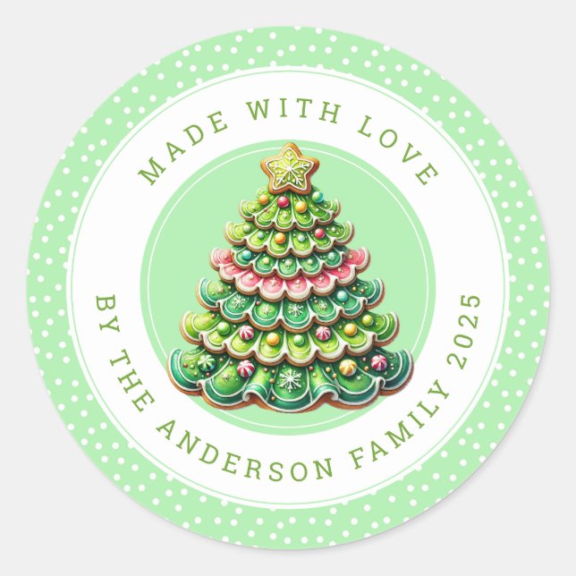 Christmas Cookies Round Stickers (Front)
