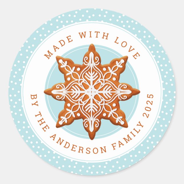 Christmas Cookies Round Stickers (Front)