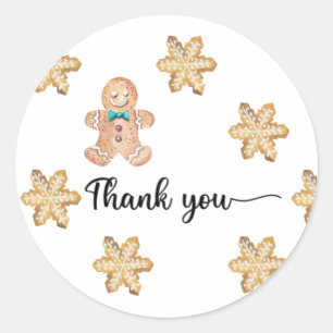 Christmas cookies thank you classic round sticker