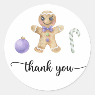 Christmas cookies thank you classic round sticker