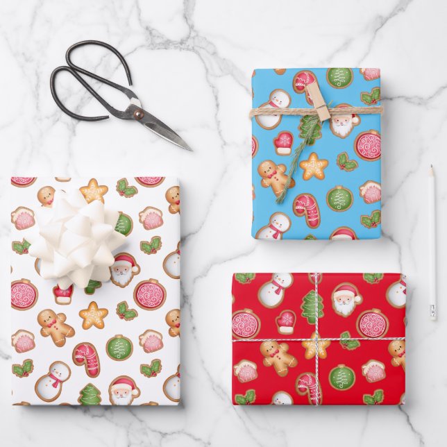 Christmas Cookies  Wrapping Paper Sheet (Front)