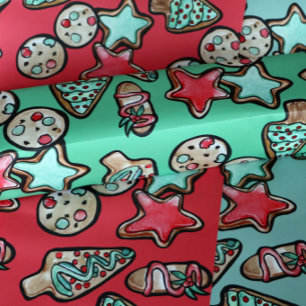 Christmas Cookies Wrapping Paper Sheet