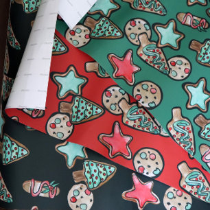 Christmas Cookies Xmas Cookie Decorating Party Wrapping Paper Sheet