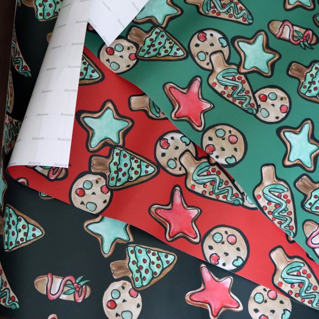 Christmas Cookies Xmas Cookie Decorating Party     Wrapping Paper Sheet (Creator Uploaded)