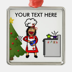 Christmas Cooking and Baking Metal Ornament