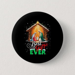 Christmas Cool Jesus Nativity Scene Christian Best 6 Cm Round Badge