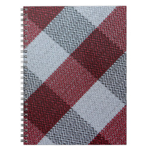 Christmas Cool Red Buffalo Plaid Pattern Recipe Notebook