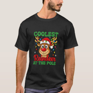 Christmas Coolest Reindeer at The Pole Funny Chris T-Shirt