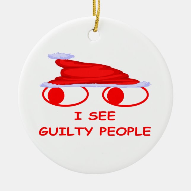 Christmas Cop Ceramic Tree Decoration (Front)