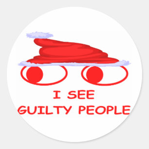 Christmas Cop Classic Round Sticker