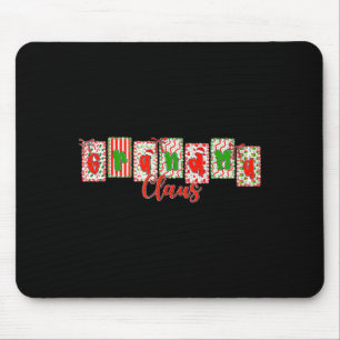Christmas Coquette Bow Grandma Claus Xmas Family M Mouse Pad