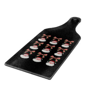 Christmas Coquette Bow Santa Vintage Xmas Retro Cutting Board