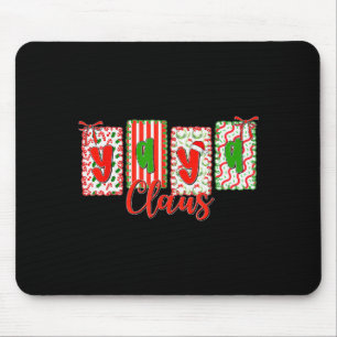 Christmas Coquette Bow Yaya Claus Xmas Family Matc Mouse Pad