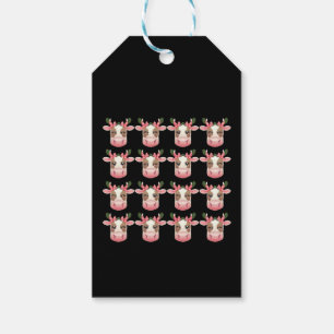 Christmas Coquette Highland Cow Western Xmas Gift Tags