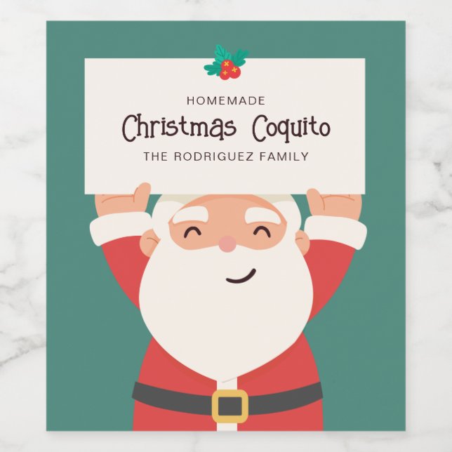 Christmas Coquito  Wine Label (Single Label)