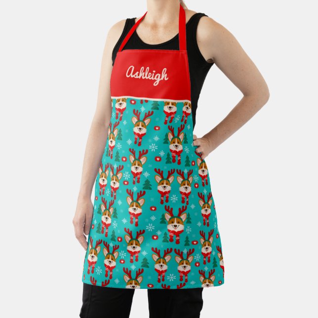 Christmas Corgi Apron (Insitu)