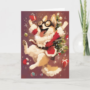 Christmas Corgi Card