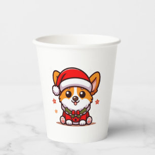 Christmas Corgi Classic T-Shirt Paper Cups