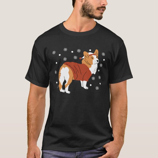 Christmas Corgi Dog Cute Dogs  Xmas T-Shirt (Front)