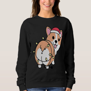 Christmas Corgi Light Butt Funny Corgi Lover Xmas Sweatshirt