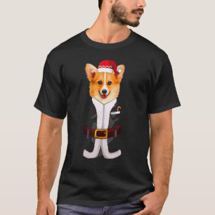 Christmas Corgi Santa Claus Costume Xmas T-Shirt