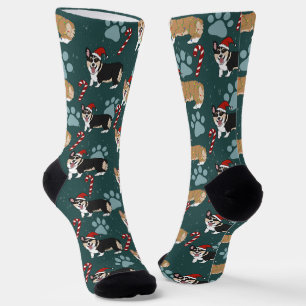 Christmas Corgi Socks