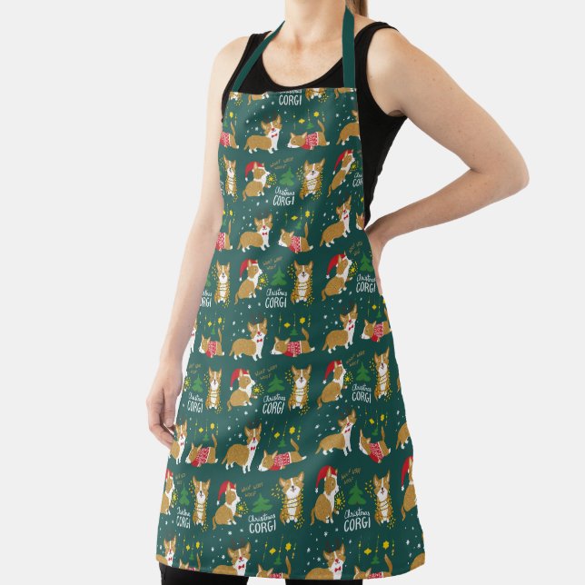 Christmas Corgi | Woof Woof Woof Apron (Insitu)
