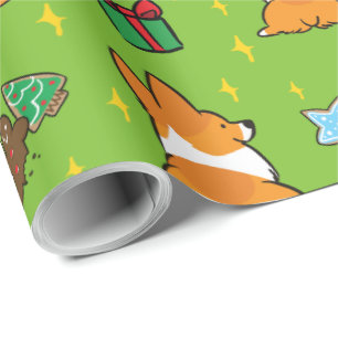 Christmas Corgi Wrapping Paper   CorgiThings