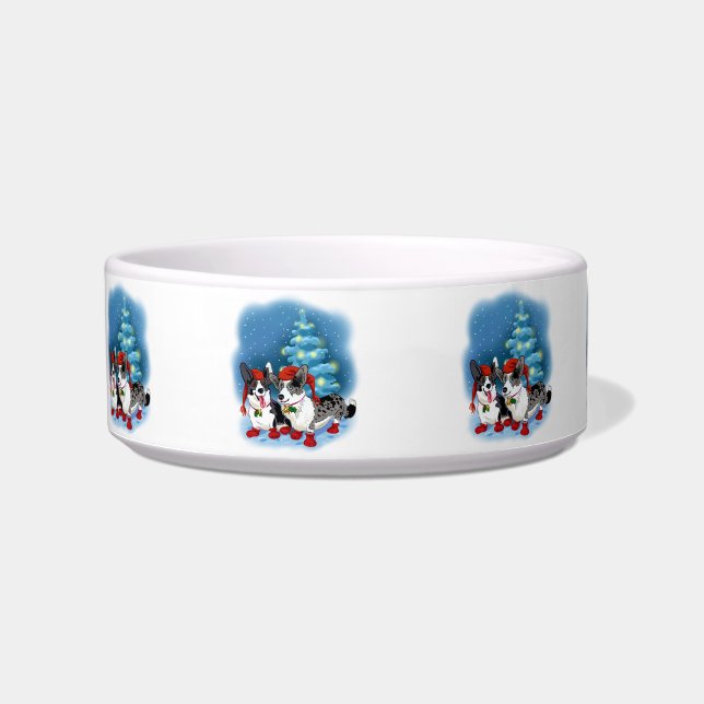 Christmas Corgis Bowl (Front)