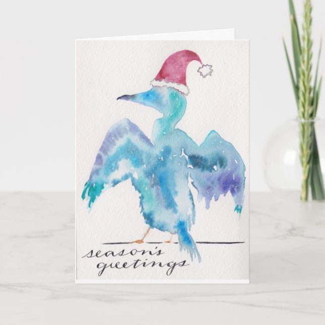 Christmas Cormorant Card (Front)