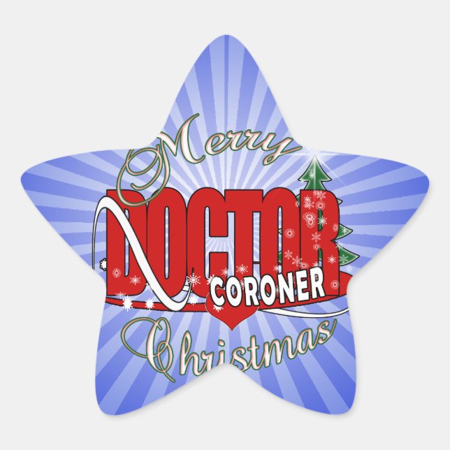 CHRISTMAS CORONER STAR STICKER (Front)