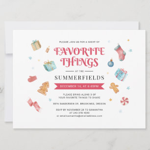 Christmas Corporate Gift Exchange Party Invitation