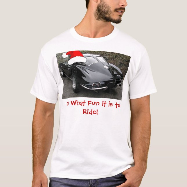 Christmas Corvette Split Window T-Shirt (Front)