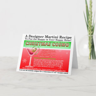 CHRISTMAS COSMOPOLITAN COCKTAIL RECIPE CARD