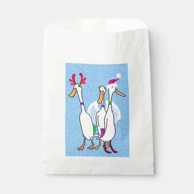 Christmas costume ducks favour bag (Front)