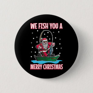 Christmas Costume Fisherman Fishing Funny Cool San 6 Cm Round Badge