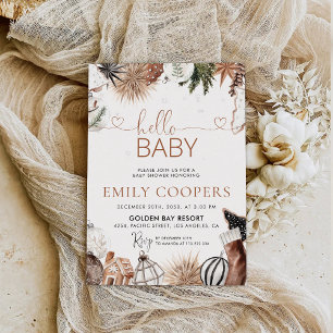Christmas Cosy Baby Shower Invitation